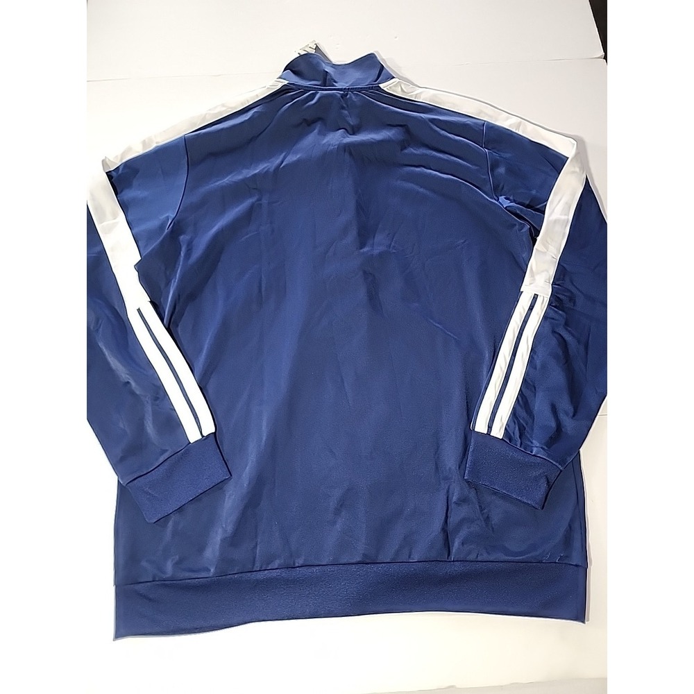 adidas Men's XLT 3-Stripes Colorblock Track Jacket Navy Blue White JL8597 NWT - Picture 10 of 12